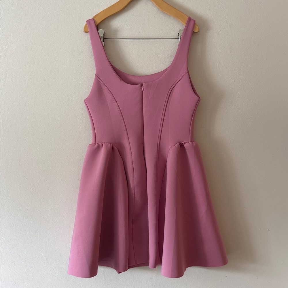 NWT Maeve Sleeveless Seamed Fit & Flare Mini Dress in Pink Drink Size M - Picture 7 of 9